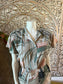 80s Safari Mini Military Style High Collar Vintage Dress S/M