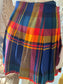 Vintage 60s Retro Mod Mini Plaid Wool Skirt XS