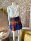 Vintage 60s Retro Mod Mini Plaid Wool Skirt XS