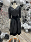 Vintage 50s Suzy Perette Velvet Black Evening Cocktail Dress