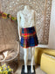 Vintage 60s Retro Mod Mini Plaid Wool Skirt XS