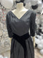 Vintage 50s Suzy Perette Velvet Black Evening Cocktail Dress