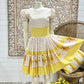 Vintage 1950s Mini Floral Cummerbund Gingham Full Skirt Dress XS
