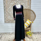 70s Vintage Giamo Striped Knit Body Con Maxi Dress S/M/L