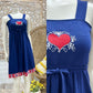 Vintage 70s Puccini Hippie Embroidered Heart Jumper Sun Dress XS