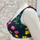 70s Vintage Adjustable Hippie Colorful Floral Bra Top Bikini XS/S