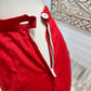 Vintage 40s Patio Red Full Skirt Silver Metallic Trim Pantaloon Southwest Rare Dress