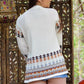 Vintage 70s Bohemian Tribal Cardigan Sweater Jacket L