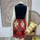 Vintage 60s Mod Mad for Plaid Bow Tie Mini Dress S/M