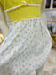 Vintage 70s Yellow Lace Floral Baby Doll Hippie Mini Dress XS